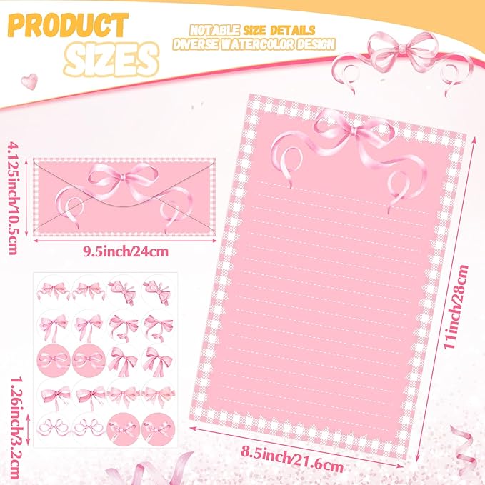 TaoBary 160 Pcs Stationery Paper Set 50 Double Sided Stationery Papers - Image 3