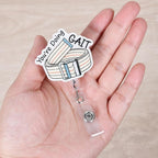 You're Doing GAIT Funny Physical Therapy Nurse Badge Reel, Cute Gait Belt PT - Image 4