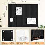 Smarpau Large Cork Board for Walls, 12 Pack Slat Felt Wall Tiles - Image 2