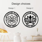 Personalized Lotus Metal Sign, Custom Lotus Flower Wall Decor, Zen Metal Wall - Image 2