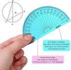 EBOOT 50 Pcs Math Protractors Plastic Protractor 180 Degrees, 4 Inches - Image 2