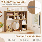 Tangkula Desktop Bookshelf, 3-Tier Desk Display Rack Organizer - Image 8