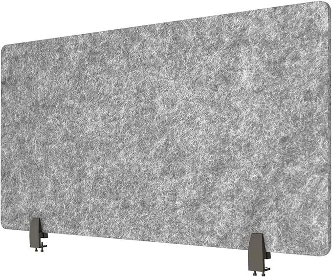 Stand Up Desk Store ReFocus Raw Clamp-On Acoustic Desk Divider Mounted Privacy - Image 5