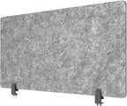 Stand Up Desk Store ReFocus Raw Clamp-On Acoustic Desk Divider Mounted Privacy - Image 5