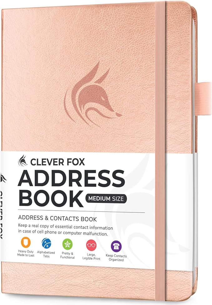 Clever Fox Address Book with alphabetic tabs by CleverFox