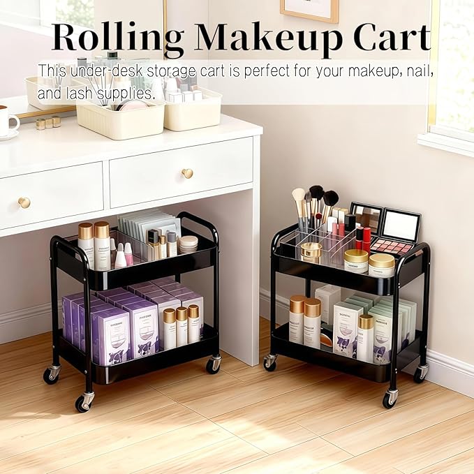 LIWNYRK 2 Tier Rolling Cart - Image 2