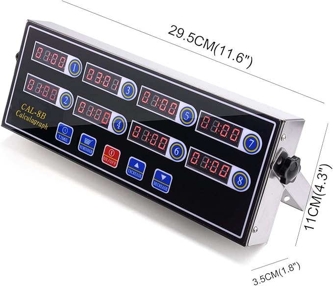 Commercial 8 Channel Kitchen Timer Digital Restaurant Timers Professional Loud - Image 2