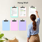 Zoenley A4 Plastic Clipboard Set of 12, Light Colorful 12.5 x 9 Letter Size - Image 5