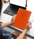 Biuwory Lined Journal Notebook for Women Men, 256 Pages A5 Hardcover Leather - Image 6