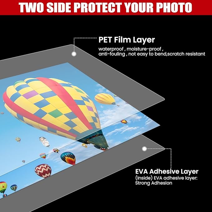 CAREGY 100 Pack Laminating Sheets, Holds 8.5 x 11 Inch Sheets, 5 Mil Thermal - Image 3