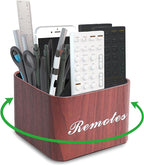 Hennaja Square Leather Art Supply Organizer, Remote Control Holder by Hennaja
