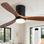 sofucor 52 inch wood ceiling fans with lights, main product view