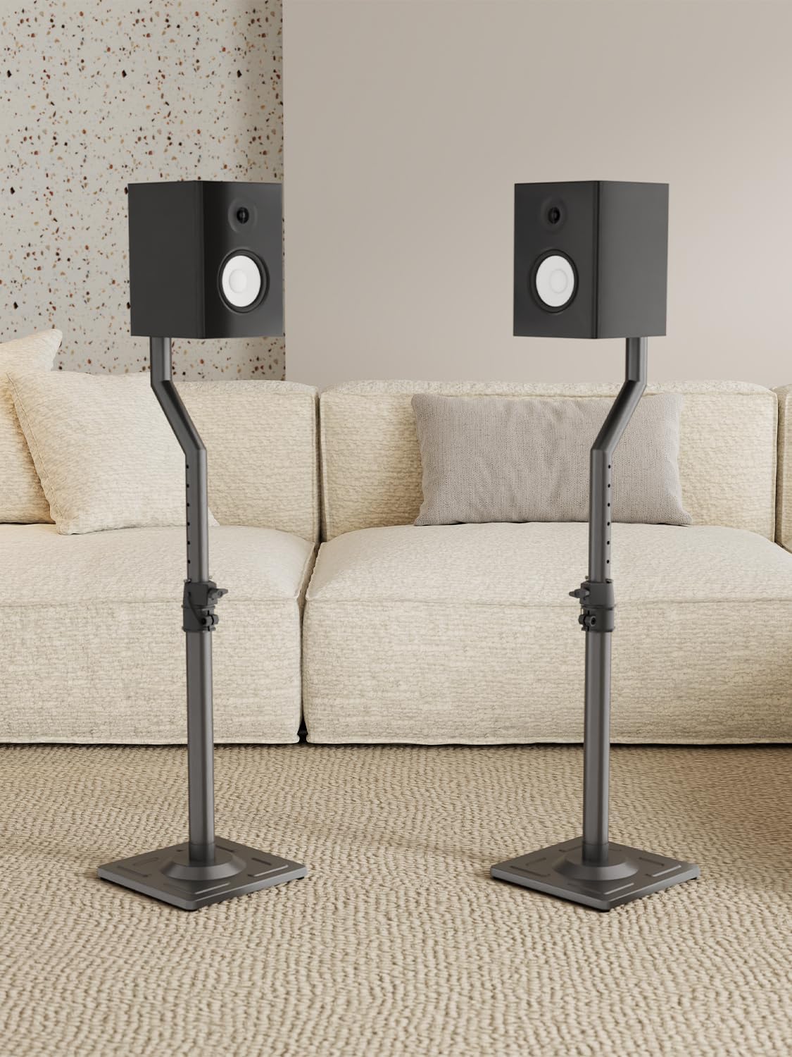 suptek Universal Speaker Stands Pair for Surround Sound - Floor Speaker Stand...