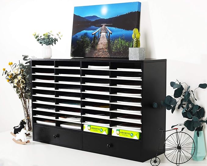 PAG Mail Sorter Organizer, Wood Literature Organizer, Student Mailbox - Image 6