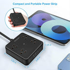 Surge Protector Power Strip 15 ft Cord, Long Power Strip - Image 4