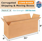 Long Moving & Shipping Boxes 24 x 8 x 8 inches - Image 2