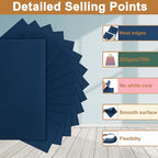 Silunkia 40 Sheets Navy Blue Cardstock 8.5 x 11 Scrapbook Paper, 75lb - Image 3