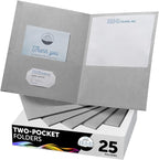 FILE-EZ Two-Pocket Folders, Textured Paper, Letter Size by FILE-EZ
