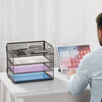 Marbrasse 4 Tier Paper Organizer Letter Tray - Image 6