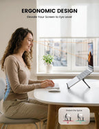 Lamicall Portable Laptop Stand for Desk & Travel 0.47in Ultra-Slim 10-15.6" | Foldable Aluminum Laptop Riser, Adjustable Computer Holder for Office Home College fit MacBook Neo Air HP Dell iPad Tablet