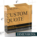 Personalized Gifts, Custom Quote Block Letter Board, Crystal-Clear Acrylic - Image 8