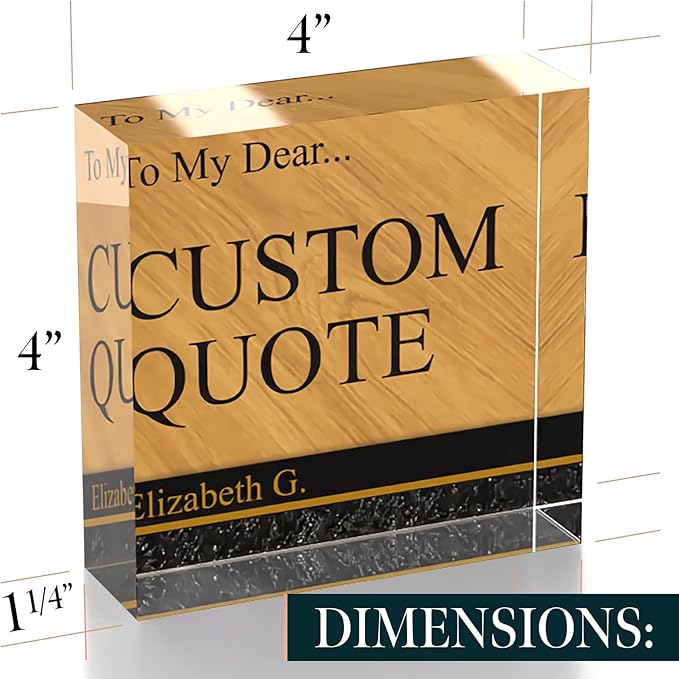 Personalized Gifts, Custom Quote Block Letter Board, Crystal-Clear Acrylic - Image 8