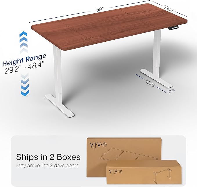 VIVO Electric 60 x 30 in Standing Desk, Memory Height Adjustment, 1B Series - Image 3