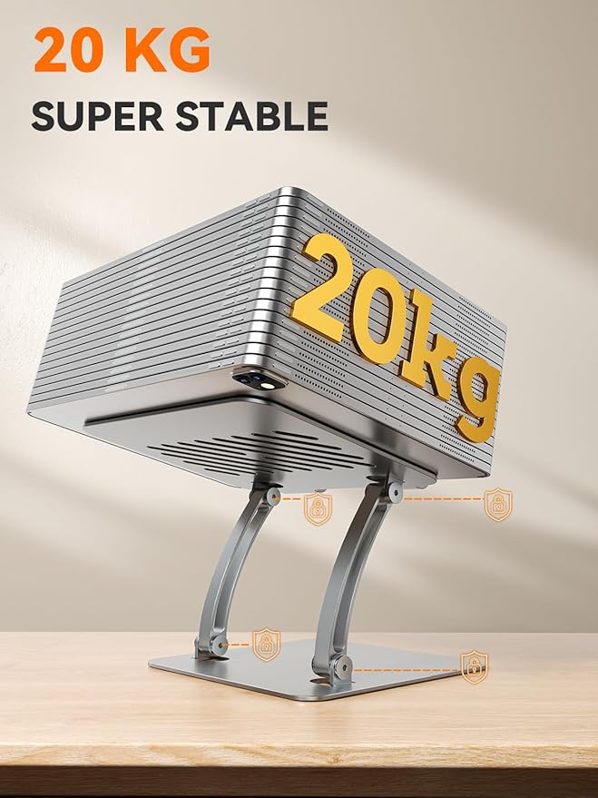tounee Tablet Holder Stand, Dual Rod Adjustable Aluminum Desktop Stand - Image 5