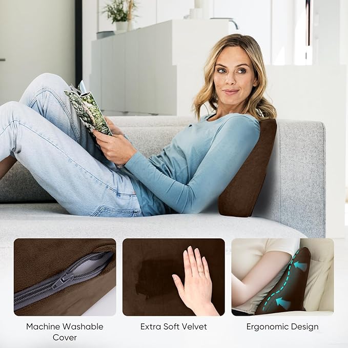 AHUAWA Lumbar Support Pillow for Recliner Chair and Couch, Memory Foam Back - Image 6