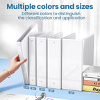SUNEE 1/2 Inch Binders 3 Ring 12 Pack Bulk, 3 Ring Binders Clear View PVC-Free - Image 5