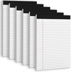 White Legal Note Pads 8.5''x 11'', 6 Pack Legal Paper Note Pads, Micro by NotePads