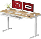 Standing Desk with Drawer, Electric Height Adjustable Home Office Desk with by sanodesk