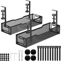 2Pack Under Desk Cable Management Tray, No Drill Mesh Desk Cable Tray, Wire by Unknown