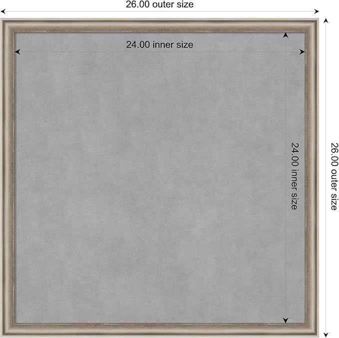 Amanti Art Silver Framed Magnetic Board 26x26 Medium Vision Board - Image 3