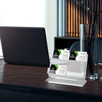 Dunzoom Business Card Holder for Desk 4 Slots Clear Gift Card Display Acrylic - Image 7