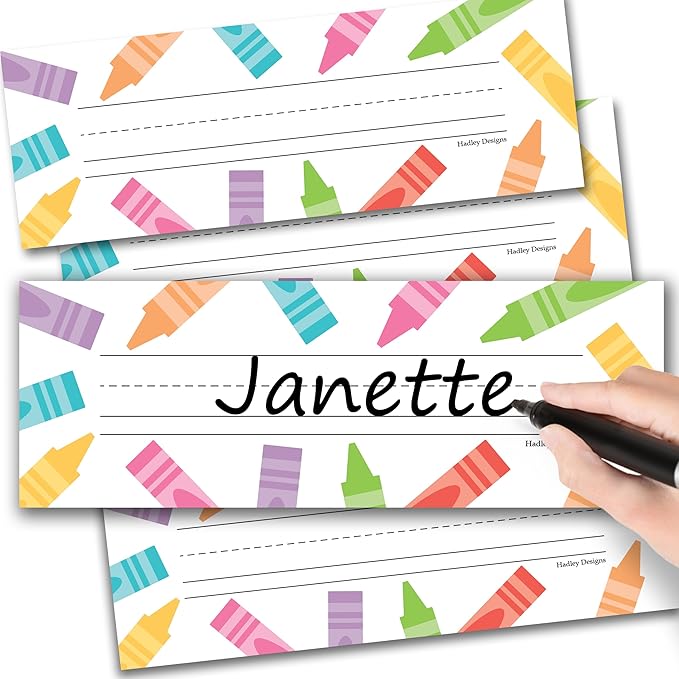 Desk Name Tags for Classroom -25 Student Name Plates for Classroom Kindergarten by HadleyDesigns