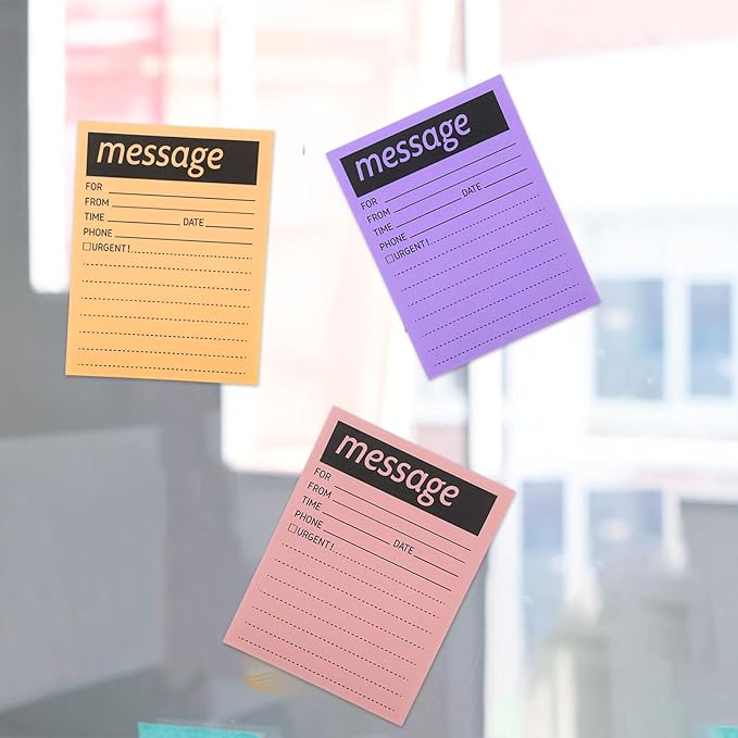 9 Pieces Telephone Message Sticky Notes Pads 4 x 5 Inch Assorted Neon Colors - Image 6