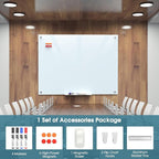 MaxGear Glass Whiteboard Wall Mounted, Frameless Magnetic Dry Erase Board - Image 4