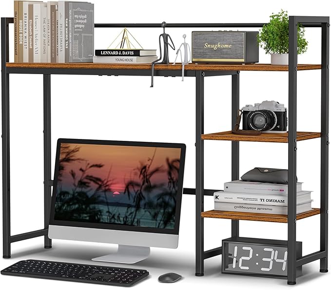 Snughome Desk Shelf, 38.6" Desktop Organizer Shelf, Desk Hutch by Snughome