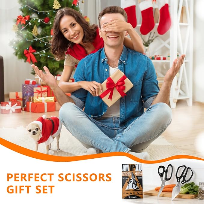 2-Piece Kitchen Scissors Stainless Steel Cooking Shears, Vegetables and Poultry - Image 7