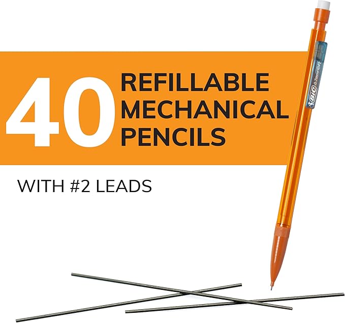 BIC Xtra Smooth Mechanical Pencil, 0.7 mm Medium Point, Refillable and - Image 4