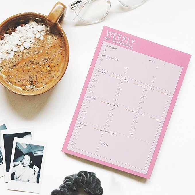 Didiseaon 2pcs Weekly and Monthly Schedule Notepad Undated Planner - Image 6