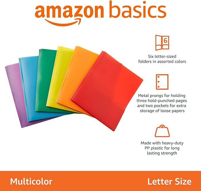 Amazon Basics Heavy Duty Plastic Folders - Image 2