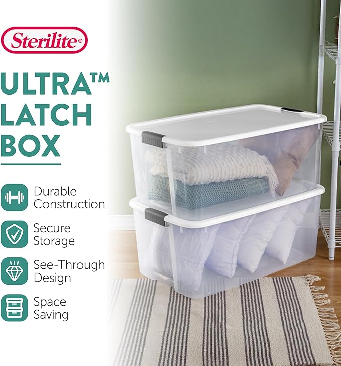 Sterilite 8-Pack Ultra Latching Box, Storage Bins - Image 3