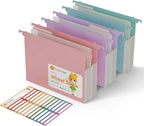 Extra Capacity Hanging File Folders, 3.15" Reinforced Wheat Straw Expanding by EcoStash