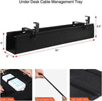 MAXECHO Under Desk Cable Management Tray 36" - Image 2