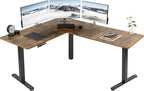 VIVO Electric Corner 63 x 55 inch L-Shaped Standing Desk, Memory Height by VIVO