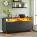 sedeta 6 drawers file cabinet with power strip, main product view