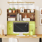 Tangkula Desktop Bookshelf for Computer Up to 32”, 37” Countertop Storage Hutch - Image 6