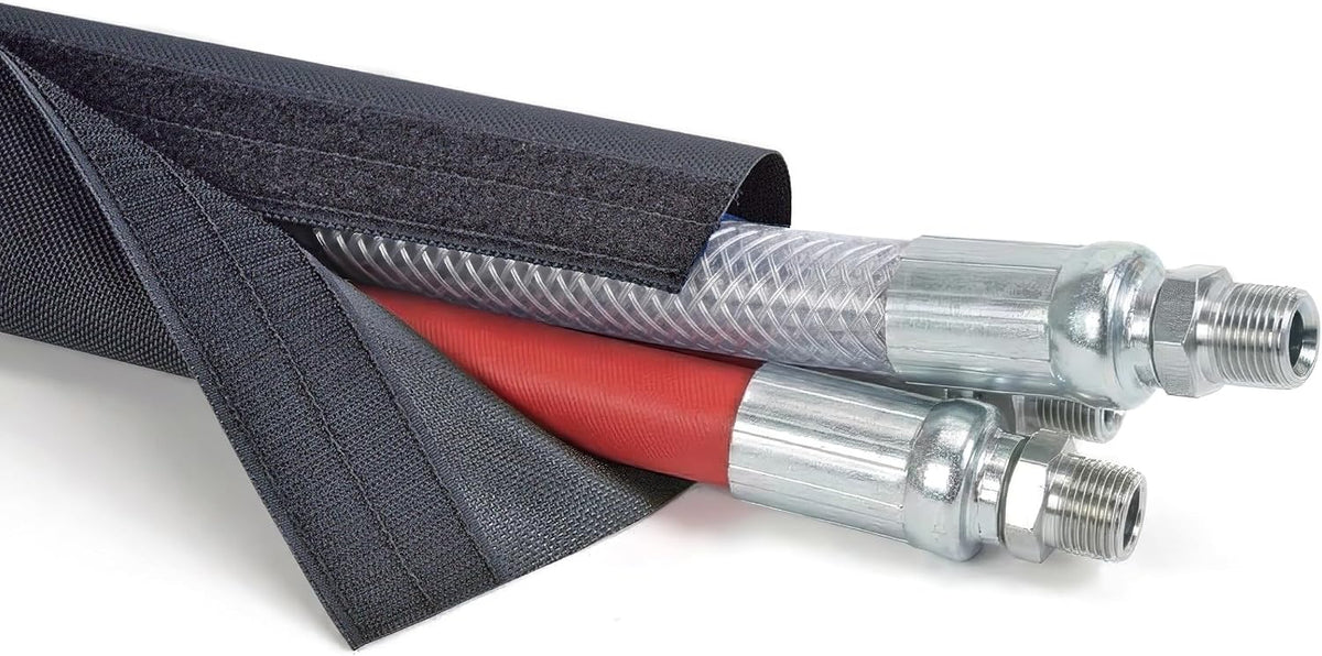 Electriduct 4" Hook and Loop Side Entry Hose and Cable Sleeve - 10 Feet